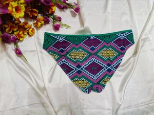 🇳🇿💫🎀Vibrant Geometric Print Thong Panty