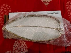 Elegant 16"Porc Banana Leaf Serving Platter