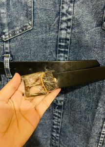 DENIM T-shirt DRESS WITH BELT