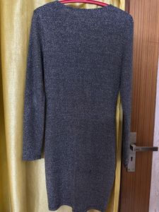 Sparkly V-Neck Mini Dress