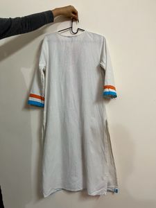 Desi Embroidered White Kurta
