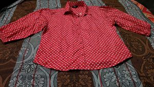 Chic Red Heart Print shirt