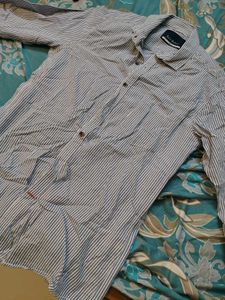 Men's Blue Striped Casual Shirt