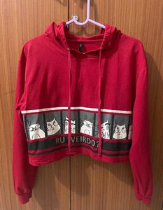 Red Cat Graphic Hoodie