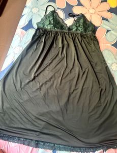 Lace Trimmed Nightdress- Free size