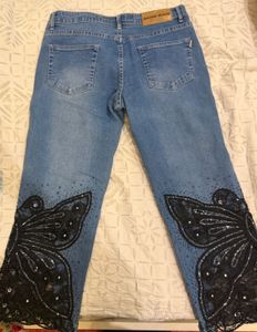Embellished Flare Jeans