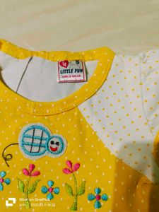 Yellow Frock For Baby Girl
