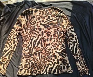 Vintage Animal Print Shirt Typ Top