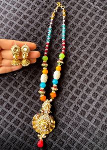 Colorful Beaded Necklace & Earring Set