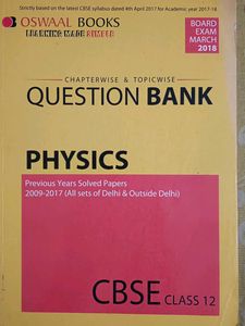 Oswaal Books CBSE Class 12 Physics Question Bank