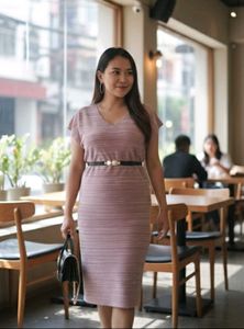 Striped Midi Bodycon Dress