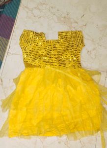 Sparkly Yellow Party Dress