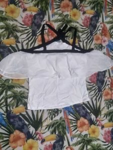 Chic Off-Shoulder White Ruffle Top