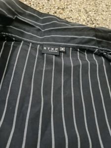 Chic Striped Long Sleeve Button-Up Shirt