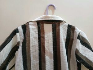 Striped Short Sleeve Casual Shirt