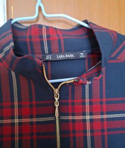 Zara Plaid Tunic Dress