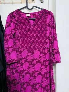 Beautiful Purple Floral Kurta