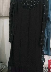 Black Embellished desighner sellerve kurti