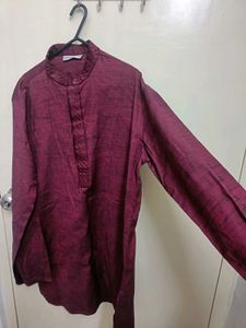 Maroon Kurta