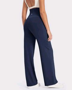 Comfortable Wide Leg Navy Pants