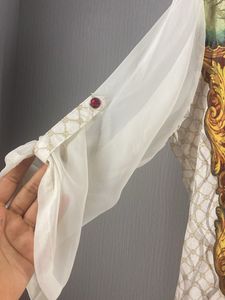 Lion Print Sheer Tunic