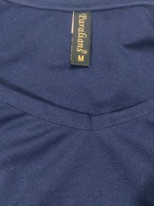 Paralians Crop Top For Women (Navy Blue, M)