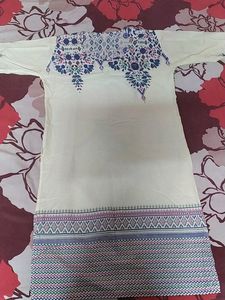 Kurta Set 3/4th Sleeves Cotton Fabric