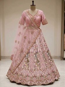 Beautiful Peach unstitched Lehenga Cho
