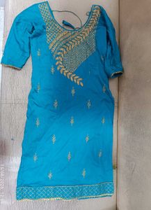 Teal Kurta with Dupatta