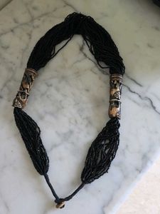 Boho Beaded Necklace with Elephant Charms