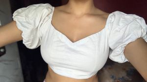 Puff Sleeve Cropped Top