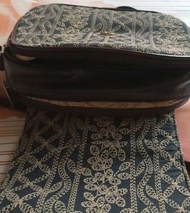 Embroidered Crossbody Bag with Tassel