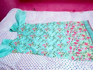new silk saree with kurti