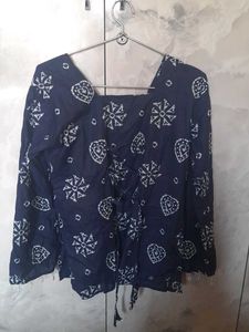 blue short kurti
