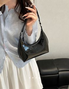 Chic Black Patent Shoulder Bag