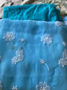 Beautiful Sky Blue Chikankari Kurta Set