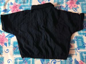 Cute Black Textured Shirt