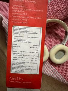 White Motorola Unused Headphone Pulse Max