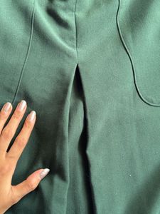 Chic Dark Green A-Line Skirt