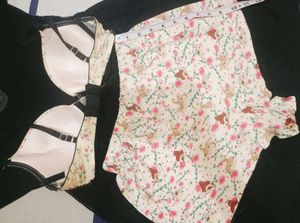 Floral Lace Trimmed Bra