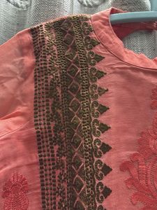 Embroidered Elegant Pink Kurta