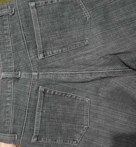 grey bootcut denim