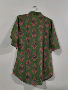 Green Ethnic Printed Kurta