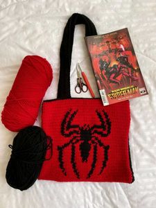 Crocheted Spider-Man Sling Bag
