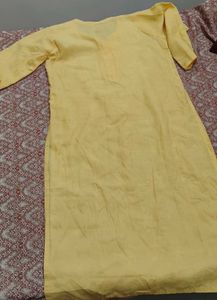 Yellow Chikankari Kurta