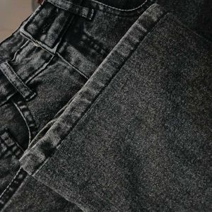 Gray Wash Wide Leg Jeans