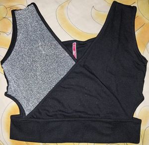 Sparkly & Chic Cut-Out Crop Top