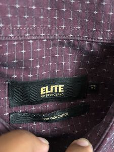 Men's Elite Burgundy Patterned Shirt