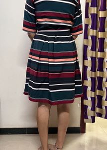 Mini Dress with Multi Colour stripes