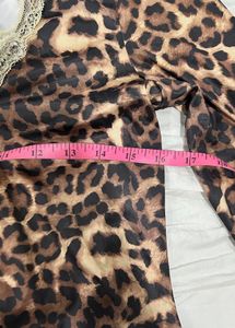 y2k leopard print top with lace details
